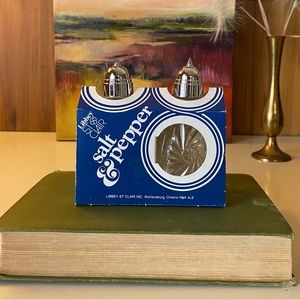 Vintage Libbey St Clair Cut Glass Salt & Pepper Shakers New in Packaging S&P